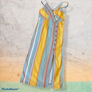 Sandy & Side Button Front Summer Dress